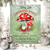 Merry Little Christmas Gnome Toadstool Mushroom Einladung