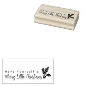 Merry Little Christmas Holly Leaf Gummistempel (Stempel)