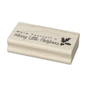 Merry Little Christmas Holly Leaf Gummistempel (Stempel)