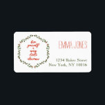 Merry Little Christmas Holly Wreath Address Labels Adressaufkleber<br><div class="desc">NewParkLane - Elegante Weihnachtsadressen-Labels mit einem schönen heiligen Kranz in dunkelgrün und rot und einem "Haben Sie sich ein fröhliches Weihnachtsangebot" in eleganter Schrift-Typografie. Was für eine stilvolle Art, Ihre Weihnachtseinladungen zu versenden! Karo diese Weihnachtskollektion für passende Artikel, wie zum Beispiel Siegelaufkleber, Briefmarke u.v.m. umhüllen. Haben Sie spezielle persönliche Designwünsche?...</div>