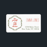 Merry Little Christmas Holly Wreath Address Labels Adressaufkleber<br><div class="desc">NewParkLane - Elegante Weihnachtsadressen-Labels mit einem schönen heiligen Kranz in dunkelgrün und rot und einem "Haben Sie sich ein fröhliches Weihnachtsangebot" in eleganter Schrift-Typografie. Was für eine stilvolle Art, Ihre Weihnachtseinladungen zu versenden! Karo diese Weihnachtskollektion für passende Artikel, wie zum Beispiel Siegelaufkleber, Briefmarke u.v.m. umhüllen. Haben Sie spezielle persönliche Designwünsche?...</div>