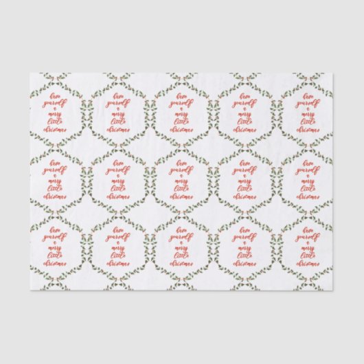 Merry Little Christmas - Holly Wreath Tissue Seidenpapier (Vorderseite)