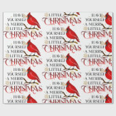 Merry Little Christmas Kardinal Geschenkpapier (Flach)