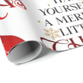 Merry Little Christmas Kardinal Geschenkpapier (Rolleneckpunkt)