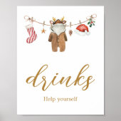 Merry Little Christmas Kleidung Baby Duschgetränke Poster (Vorne)