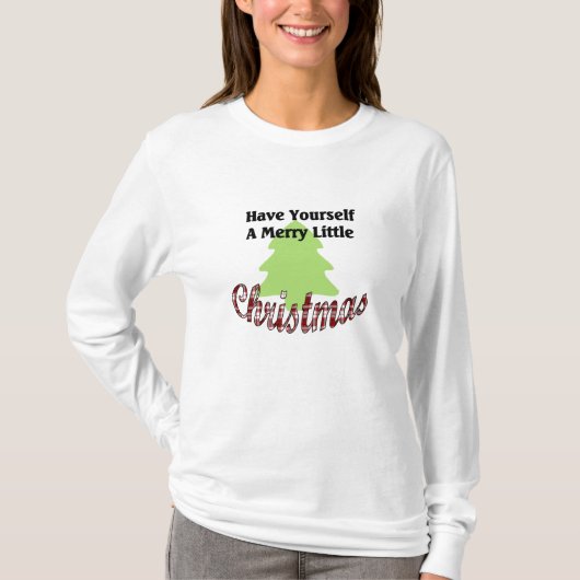MERRY LITTLE CHRISTMAS LADIES LANGE SLEEVE T - SHI T-Shirt (Vorderseite)