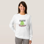 Merry Little Christmas Long Sleeve Ladys T - Shirt (Vorne ganz)