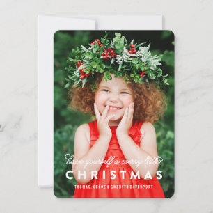 Merry Little Christmas Overlay Foto von Card   Feiertagskarte