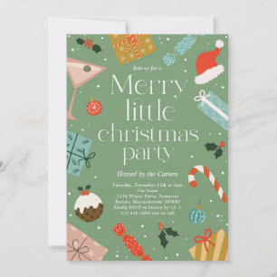 Merry Little Christmas Party Holiday Party Einladung