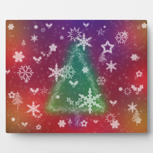 Merry Little Christmas Plaque Fotoplatte (Vorderseite)