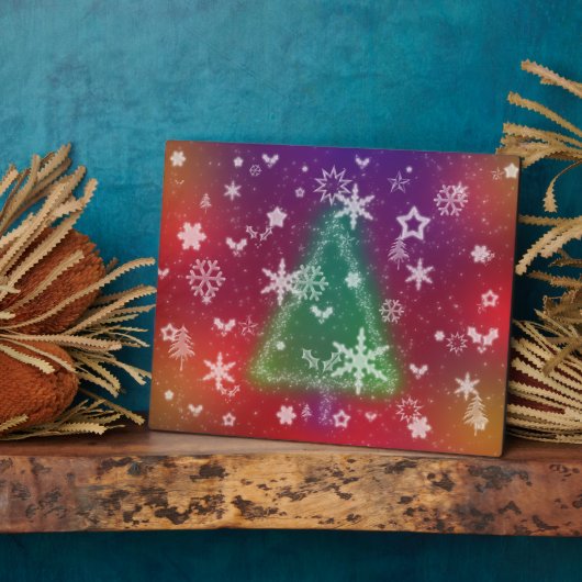 Merry Little Christmas Plaque Fotoplatte (Seite)