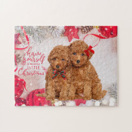 Merry Little Christmas Poodle Welppies Puzzle
