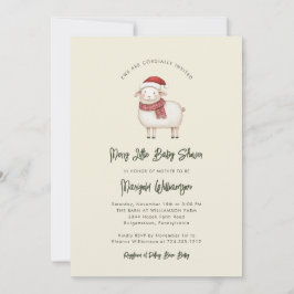 Merry Little Christmas Rustic Baby Shower  Einladung