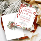 Merry Little Christmas Santa Baby Dusche Einladung