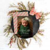Merry Little Christmas Script Baby Foto Birth Ankündigung