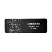 Merry Little Christmas Script Chalkboard Holiday (Vorne)