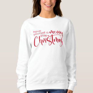 Merry Little Christmas Simple Script Typografie Sweatshirt