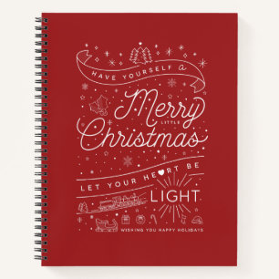 Merry Little Christmas Sketchbook Blank Notizblock