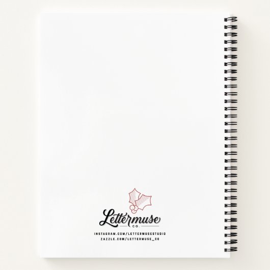 Merry Little Christmas Sketchbook Blank Notizblock (Rückseite)