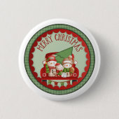 Merry Little Christmas Snow Family Button (Vorderseite)