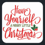 Merry Little Christmas Stickers<br><div class="desc">Frohe kleine Weihnachtskleber großartig für Weihnachtskarten,  danke Ihnen Notizen,  Lehrer,  Party,  Hochzeiten,  Sie nennen es. Fügen Sie ein wenig,  wenn Beifall zu Ihren Mailings.</div>