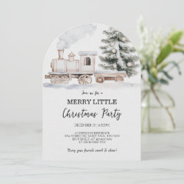 Merry Little Christmas Train Party Einladung
