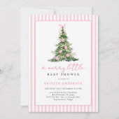 Merry Little Christmas Tree Baby Shower Einladung (Vorderseite)