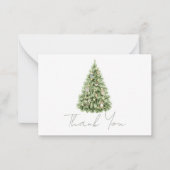 Merry Little Christmas Tree Baby Shower Mitteilungskarte (Vorderseite)