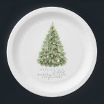 Merry Little Christmas Tree Baby Shower Pappteller<br><div class="desc">Diese geschlechtsneutrale "Merry small Baby Shower" Weihnachtsduschplatte mit einem Weihnachtsbaum in Aquarell. Personalisieren Sie es für Ihre Bedürfnisse. In meinem Geschäft finden Sie passende Produkte.</div>
