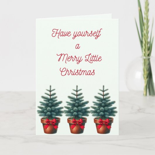 Merry Little Christmas Tree Card Karte (Vorderseite)