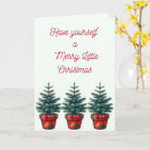 Merry Little Christmas Tree Card Karte (Gelbe Blume)