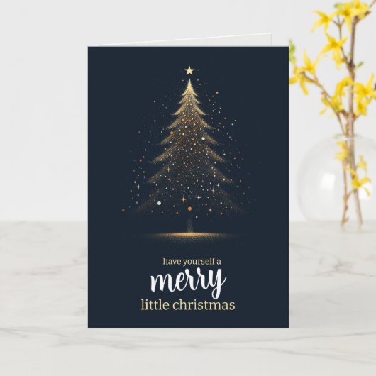 Merry Little Christmas Tree Karte (Gelbe Blume)