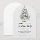Merry Little Christmas Tree Party Einladung (Vorne/Hinten)