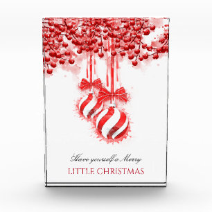 Merry Little Christmas Watercolor Splash Fotoblock