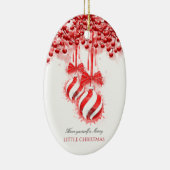 Merry Little Christmas Watercolor Splash Keramik Ornament (Rechts)