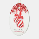 Merry Little Christmas Watercolor Splash Keramik Ornament (Links)