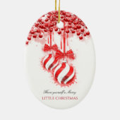 Merry Little Christmas Watercolor Splash Keramik Ornament (Hinten)