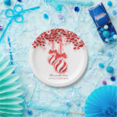 Merry Little Christmas Watercolor Splash Pappteller (Party)