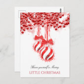 Merry Little Christmas Watercolor Splash Postkarte (Vorne/Hinten)