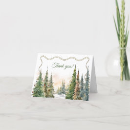 Merry Little Christmas Winter Baby Shower Dankeskarte