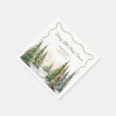 Merry Little Christmas Winter Baby Shower Serviette (Ecke)