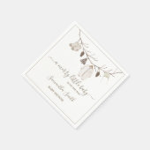 Merry Little Christmas Winter Baby Shower Serviette (Ecke)