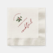 Merry Little Cocktail Christmas Napkins Serviette (Vorderseite)