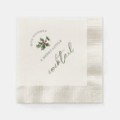 Merry Little Cocktail Christmas Napkins Serviette (Vorderseite)