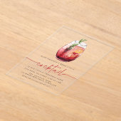 Merry Little Cocktail Sangria Holiday Party Acryleinladungen (Ablage )