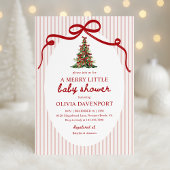 Merry Little Coquette Christmas Tree Baby Shower Einladung