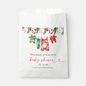 Merry Little Floral Christmas Weihnachtsdusche Geschenktütchen (Vorderseite)