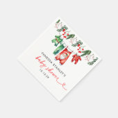 Merry Little Floral Christmas Weihnachtsdusche Serviette (Ecke)
