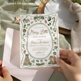 Merry Little Gender Neutral Baby Dusche Einladung