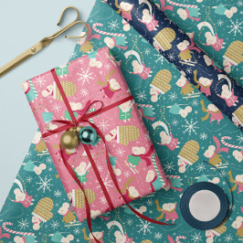 Merry Little Mice - Christmas Wrapping Paper Trio Geschenkpapier Set